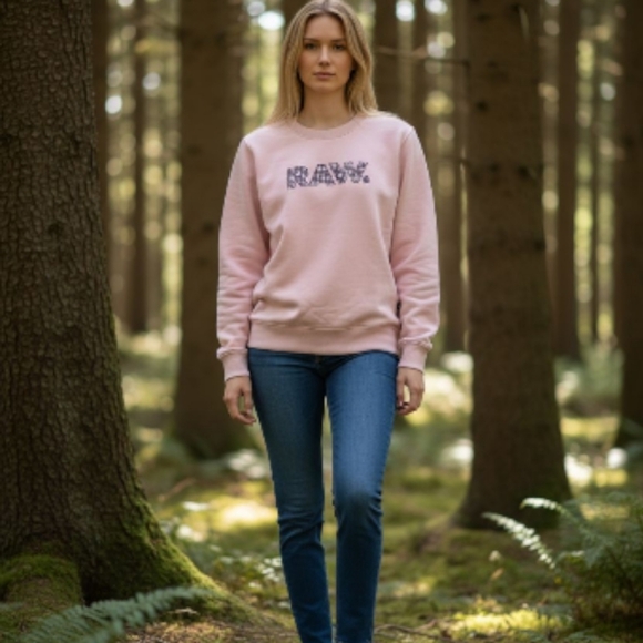 NWT G-Star RAW Women's Blush Crew Neck Sweater size small loose fit - Picture 2 of 7